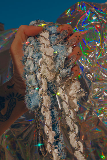 Powder Bleach Denim Chain