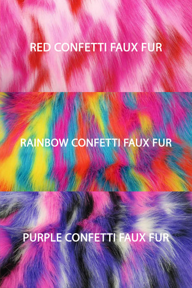 Confetti Faux Fur Collar Colors
