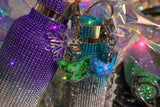 Green and Blue Cat Keychain Kitty Charm for Water Bottle Chains, Keys and Bag Accessories Goth Witch Witchcore Whimsigoth Third Eye with Antlers and Stars Charms Holo Holographic Snowflake Y2K on Purple Diamond Bling Water Bottles | Neon Diamond and Neon Nomade Festival Rave Fashion and Accessories