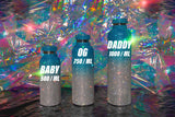 Blue Ice Bling Diamond Ombre Water Bottle with Rhinestones for Festivals and the Gym | 3 Sizes: 500ML 750ML and 1L Liter Goth Witch Witchcore Whimsigoth Y2K | Neon Diamond and Neon Nomade Festival Rave Fashion and Accessories