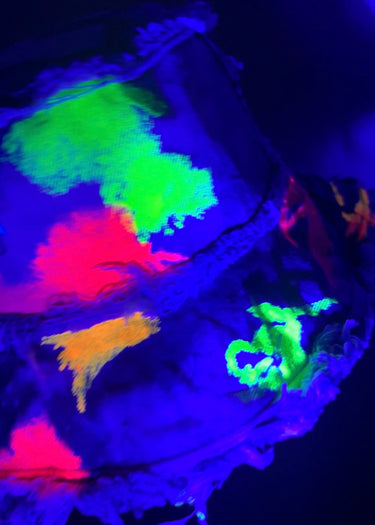 Blacklight Artist Glow Paint Bucket Hat (Black)